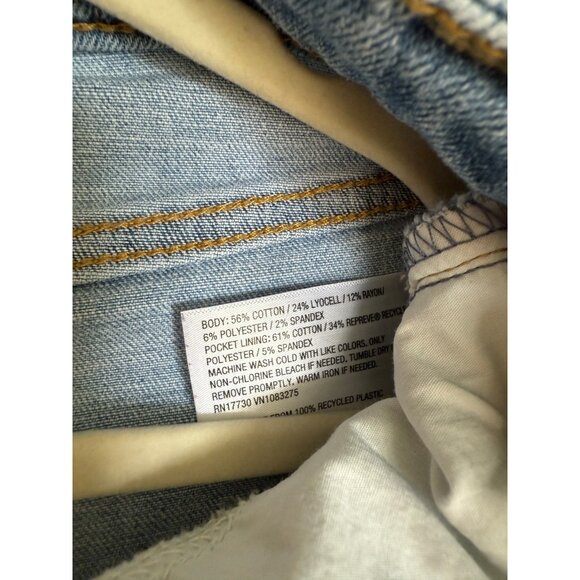 Universal Thread Jeans Women 8/29 Mid Rise Rip Straight Blue Denim Boho Stretch - Picture 11 of 11